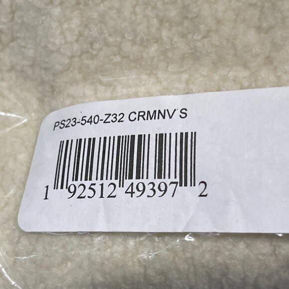 Sundry Cream & Navy Striped Cropped Shirt w/ Heart Motif - NWT - Picture 6 of 6